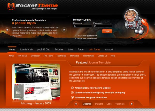 RocketTheme screenshot