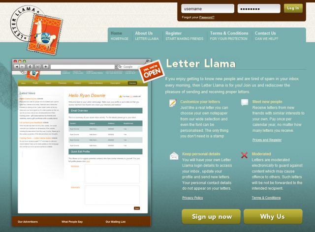 Letter Llama screenshot