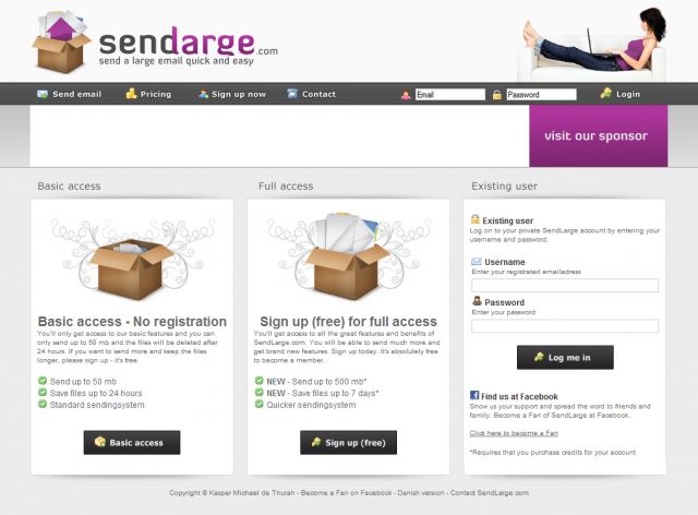 SendLarge screenshot