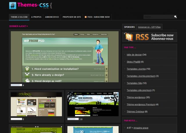 Themes CSS screenshot