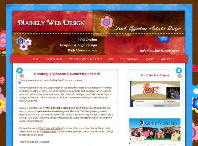 Mainely Web Design screenshot
