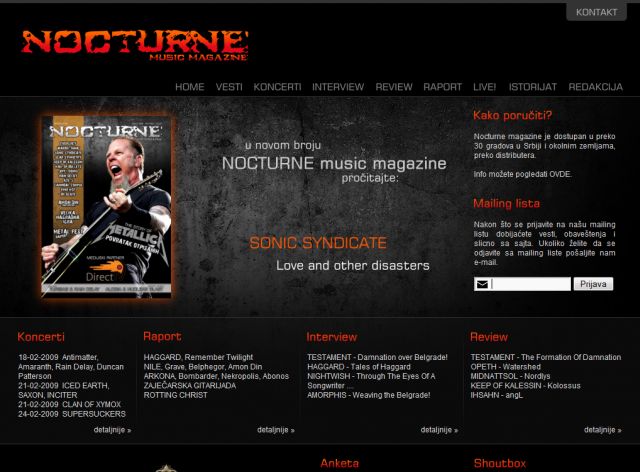 Nocturne magazine screenshot