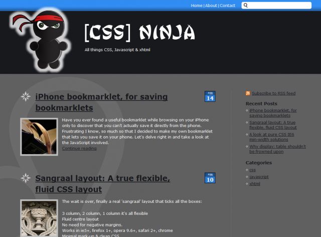 The CSS Ninja screenshot