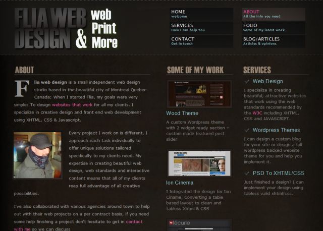 flia web design screenshot