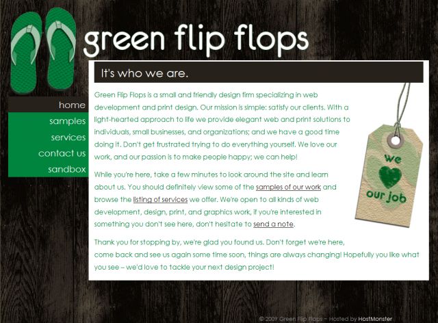 Green Flip Flops screenshot