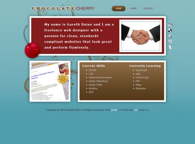 Chocolate Cherry Design screenshot