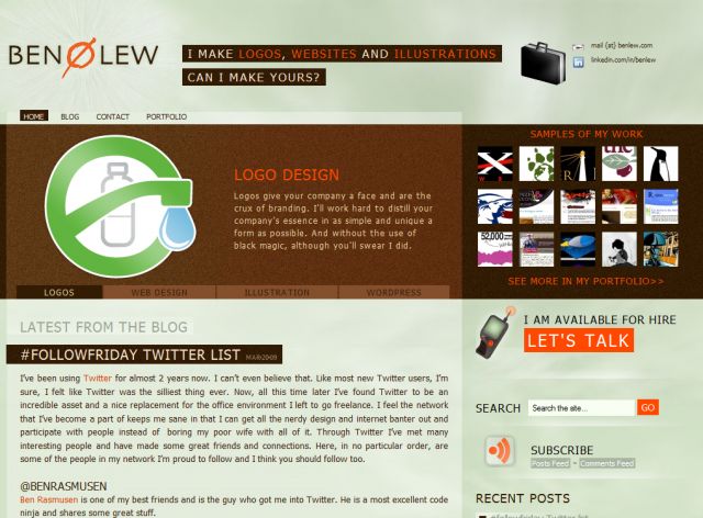 benlew.com screenshot