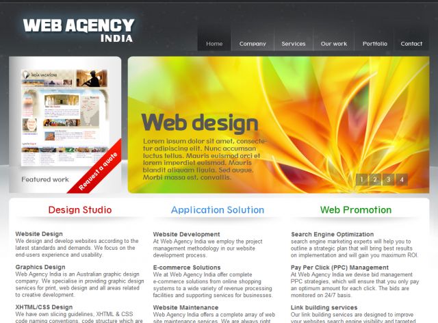 Web agency india screenshot