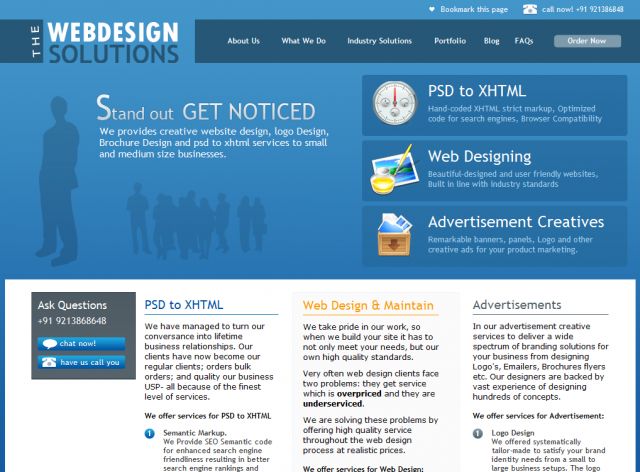 The Web Design Solutions screenshot