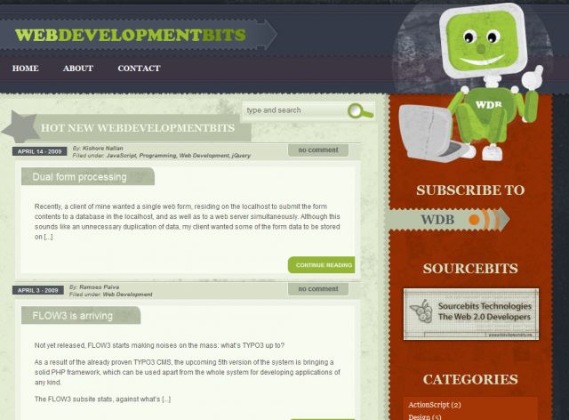 Web Development Blog screenshot