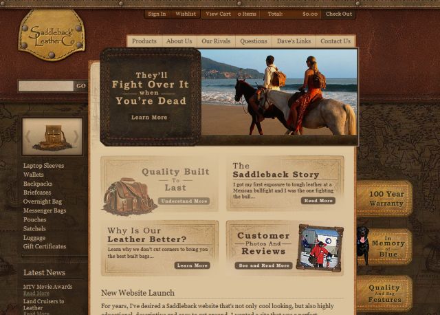 Saddleback Leather screenshot