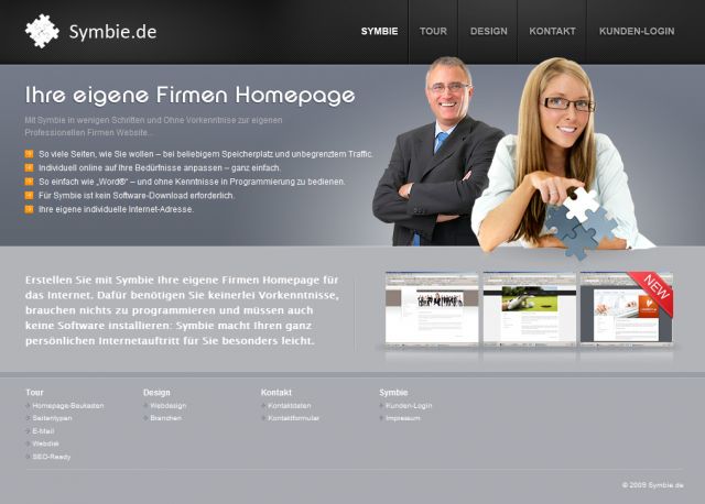 Symbie Webdesign screenshot