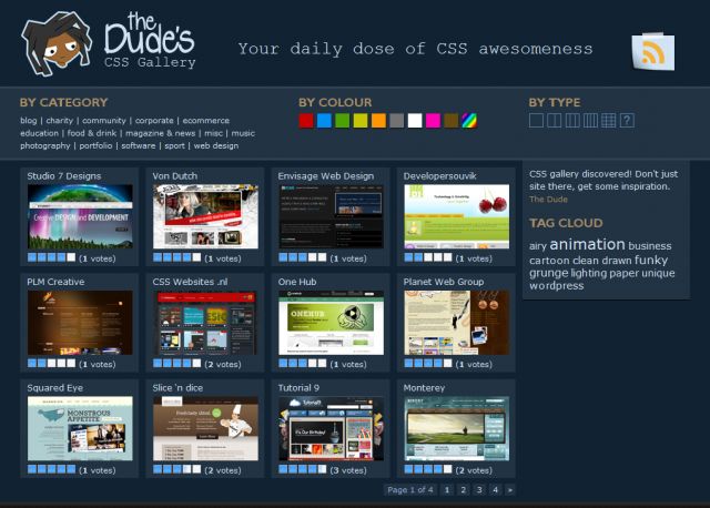 The Dude's CSS Gallery screenshot