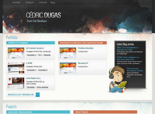 Cedric Dugas Portfolio screenshot