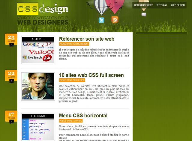 CSS Design BLog screenshot