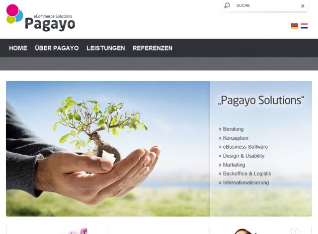 Pagayo eCommerce screenshot