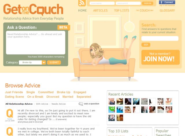 Get On The Couch screenshot