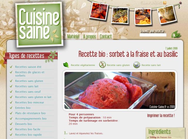 Cuisine Saine screenshot