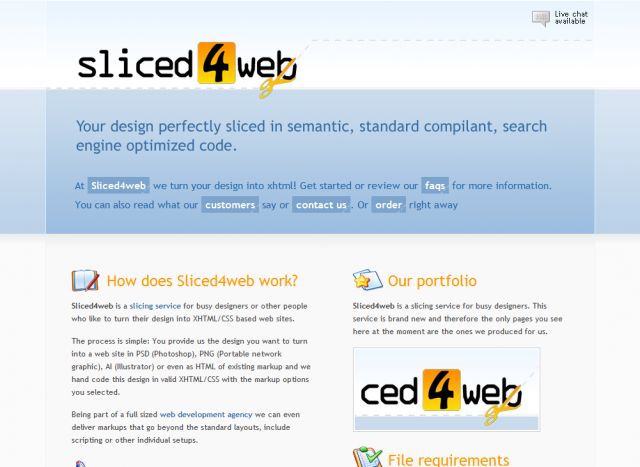 sliced4web screenshot