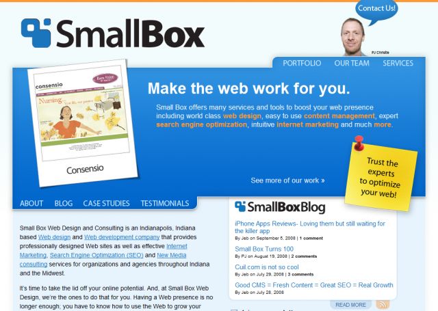 Small Box Web Design screenshot