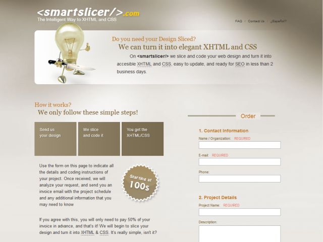 Smartslicer.com screenshot