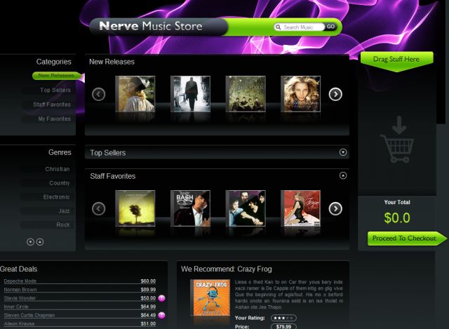 Nerve Music Store screenshot
