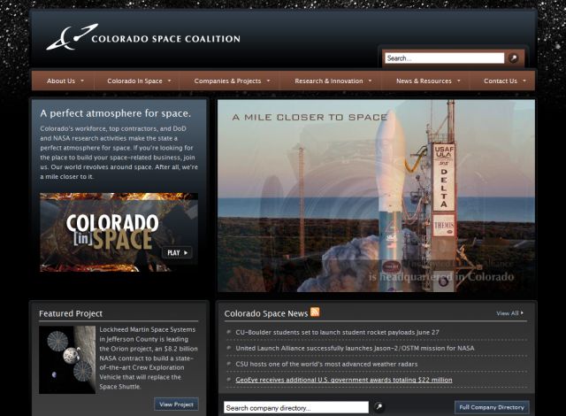 Colorado Space Coalition screenshot