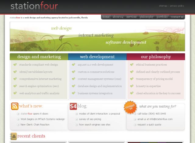 jacksonville web design screenshot