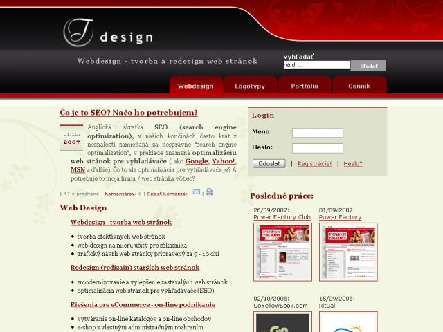 T-design.sk screenshot
