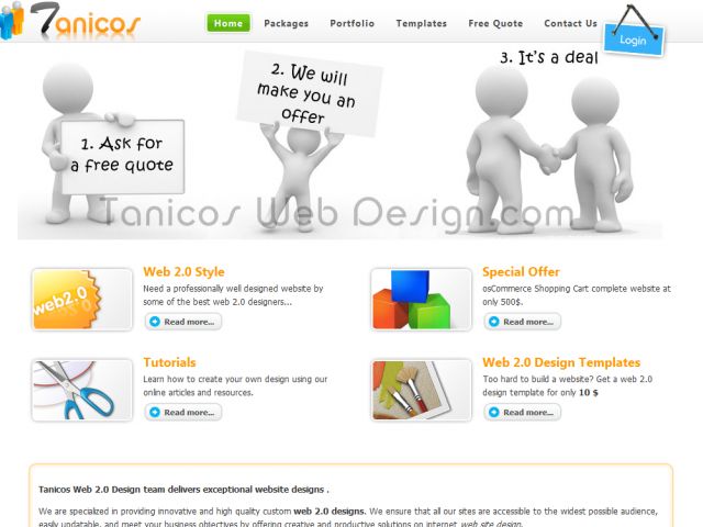 Tanicos Web Design screenshot