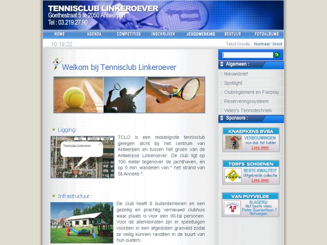tennisclub linkeroever screenshot
