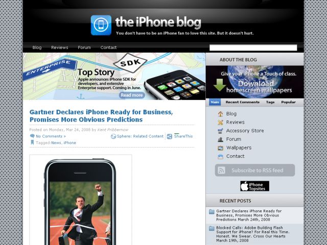 The iPhone Blog screenshot