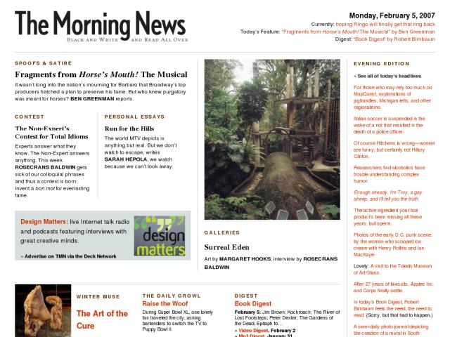 The Morning News screenshot