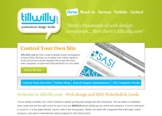 tillwilly web design screenshot