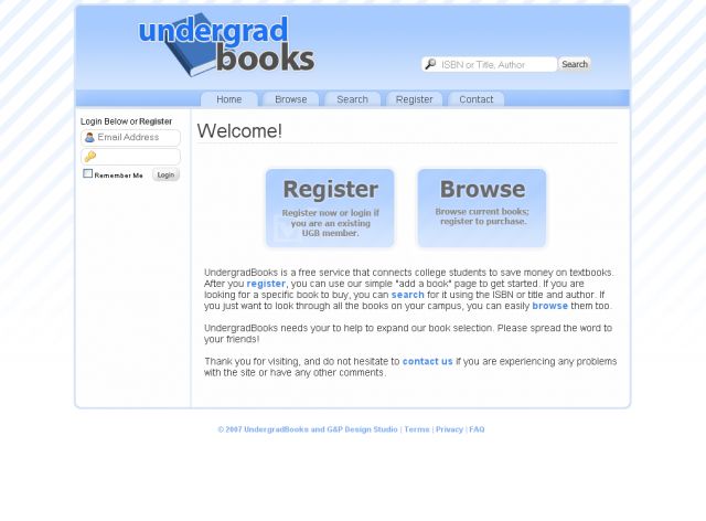 UndergradBooks.com screenshot
