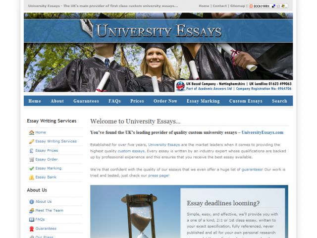University Essays screenshot
