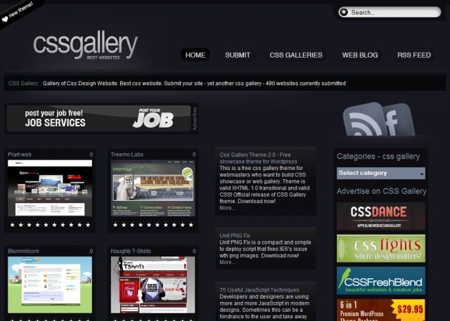 CSS Gallery screenshot