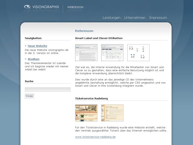 Visiongraphix Webdesign screenshot