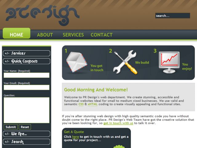 PR Design Web Team screenshot