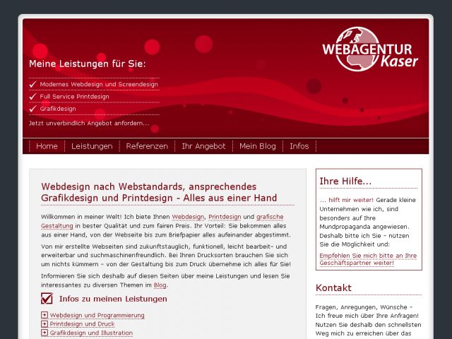 Webagentur Kaser screenshot