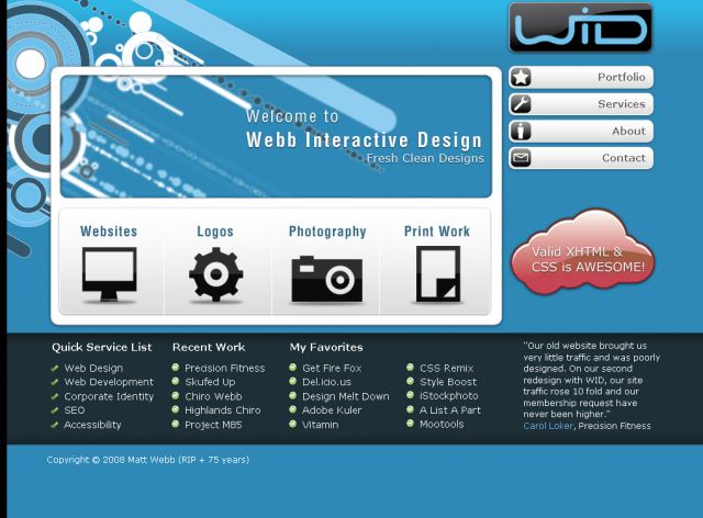 Webb Interactive Design screenshot