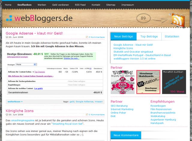 webBloggers.de screenshot