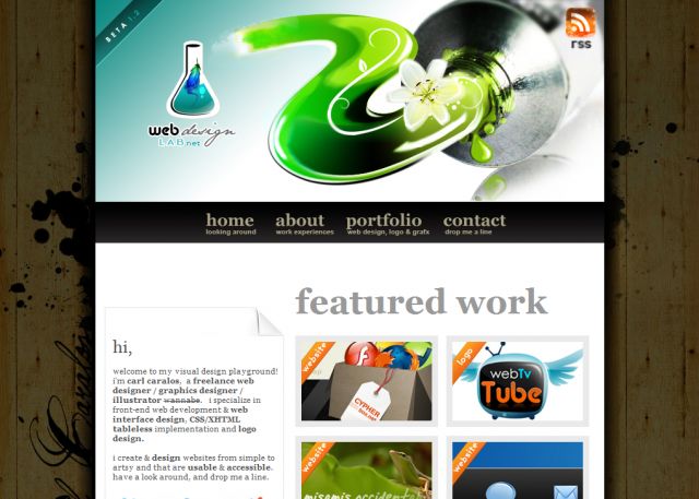 Web design LAB screenshot