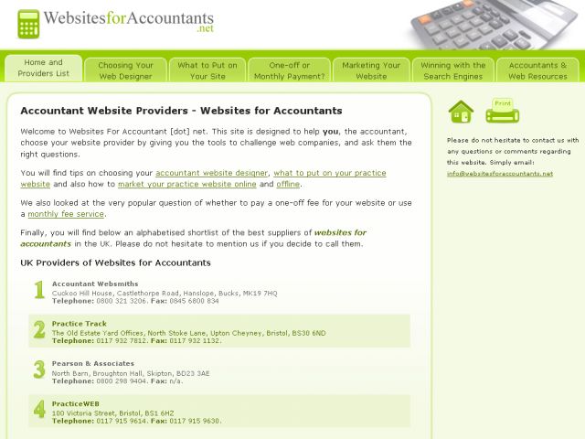 Websites for Accountants screenshot