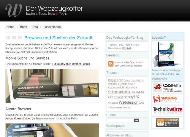 Webzeugkoffer screenshot