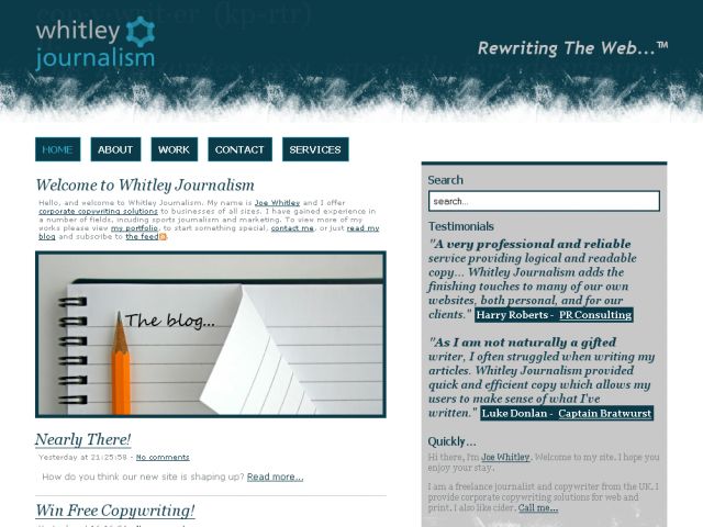 Whitley Journalism screenshot