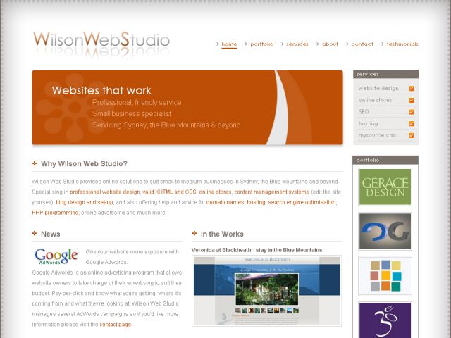 Wilson Web Studio screenshot