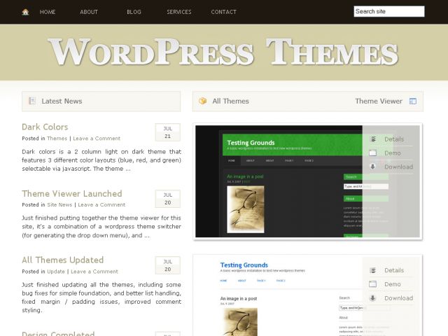 Wordpress Themes screenshot