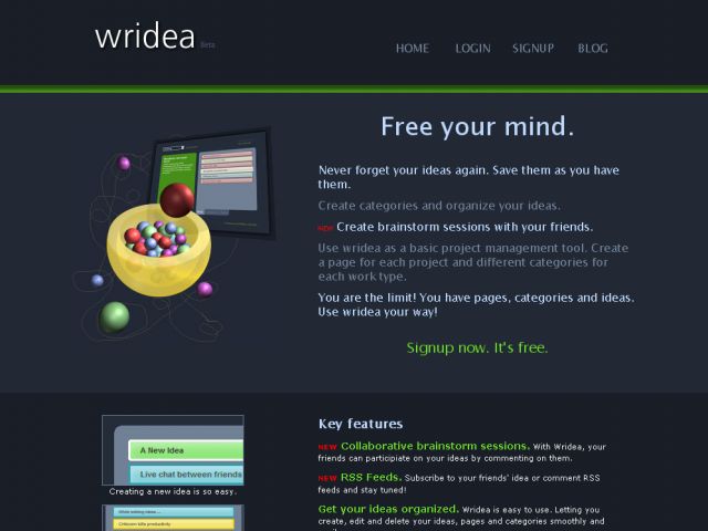 Wridea screenshot