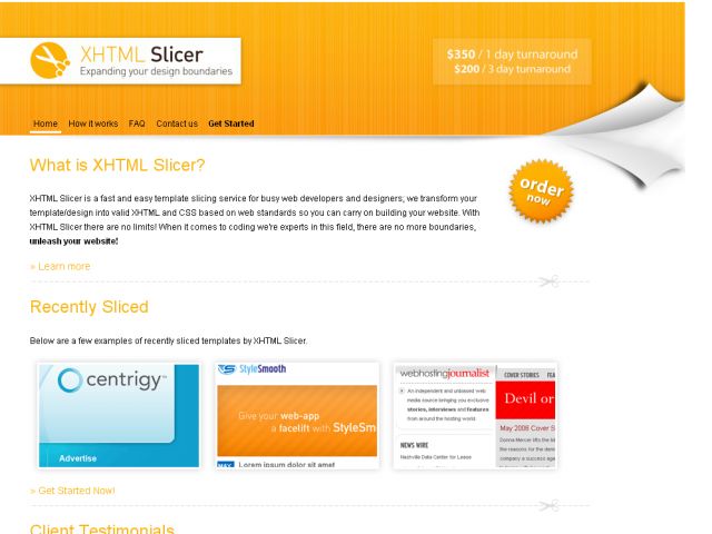 XHTML Slicer screenshot